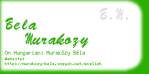 bela murakozy business card
