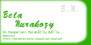 bela murakozy business card